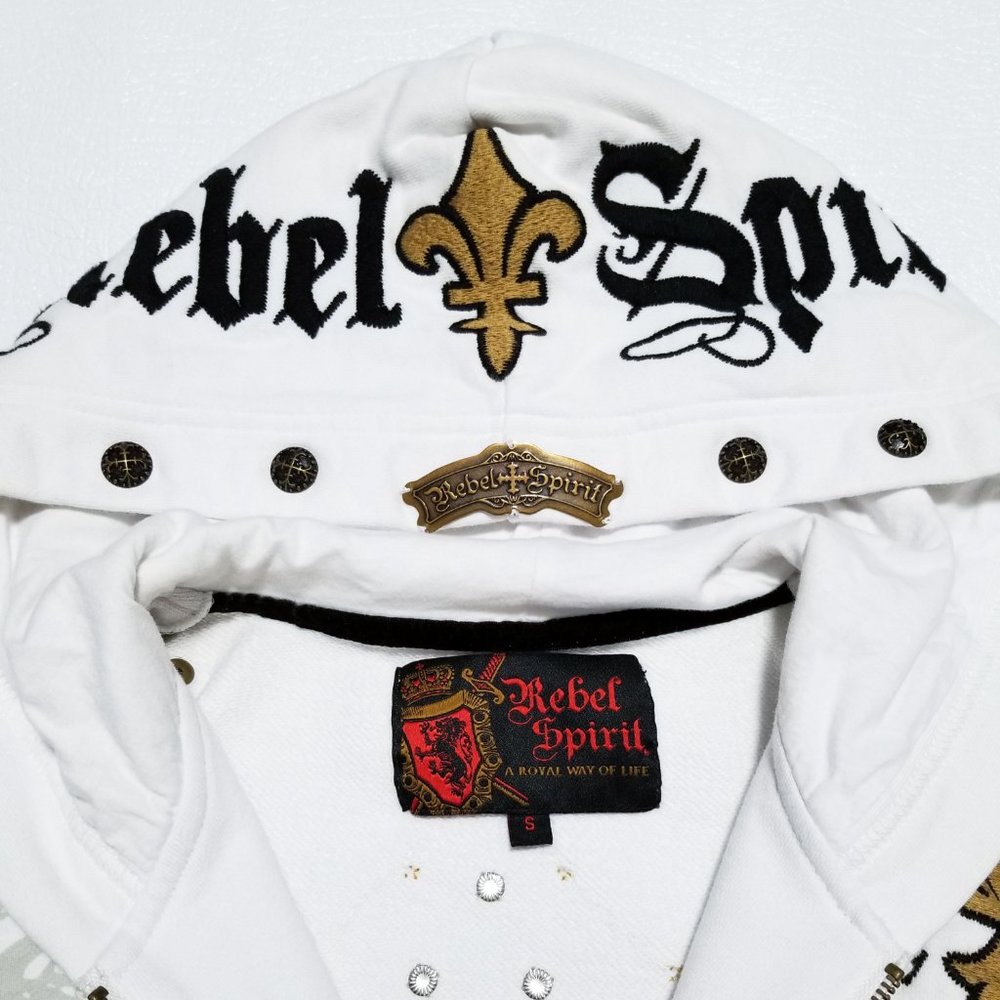 SOLD - Rebel Spirit Hoodie w/ Studs & Rhinestones - NWOT - Picture 6 of 11